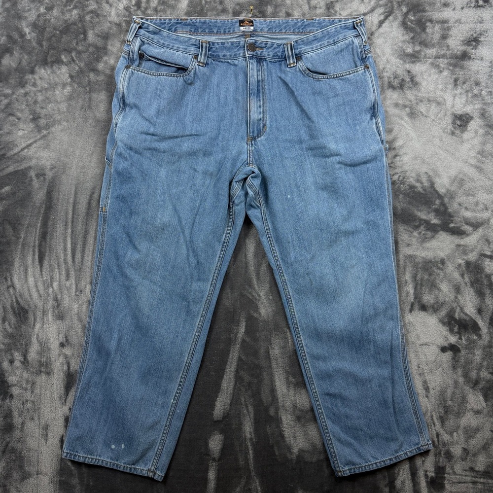 Ridgecut Carpenter Jeans Mens 44x30 Blue Light Wash Denim Work Pants Toughwear